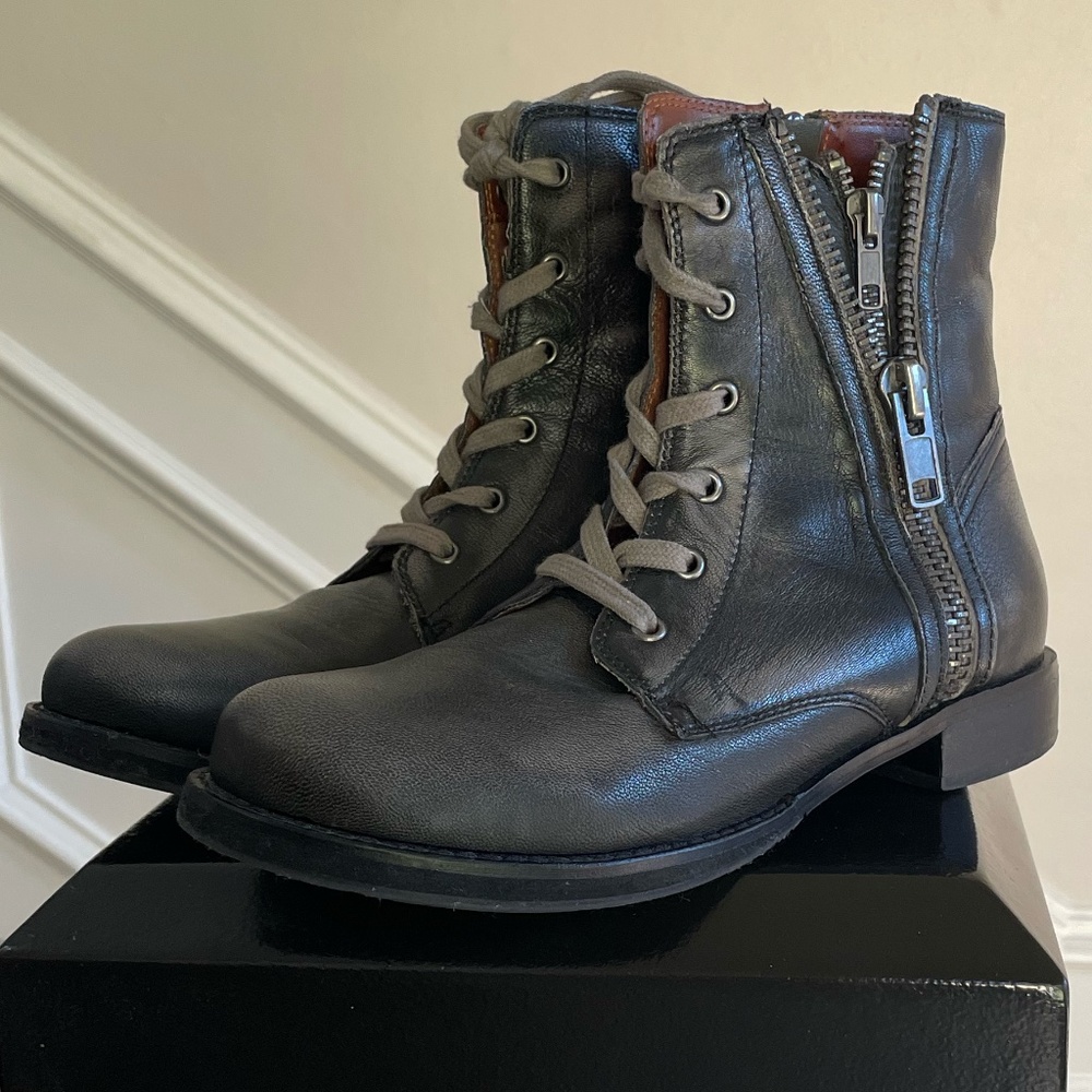 MIA Heritage Combat Boots-Gray-Size 8